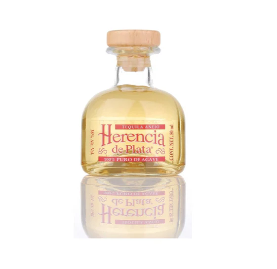 MINI TEQUILA HERENCIA DE PLATA AÑEJO .50 ml