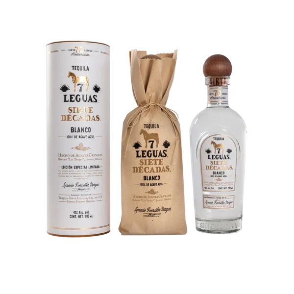 TEQUILA 7 LEGUAS SIETE DECADAS BLANCO 700ML